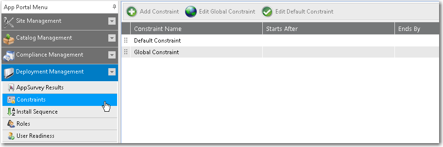 Constraints View